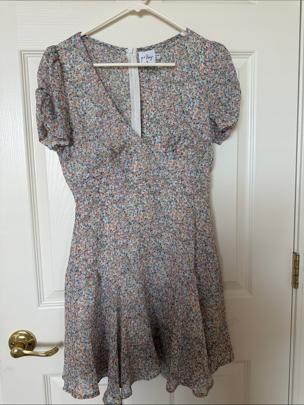Princess Polly Pastel Floral Puff-Sleeve Dress